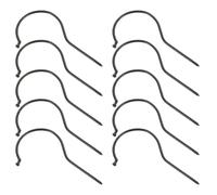 Toyvian 10pcs Screw Plastic Hanger Hooks Thick Black Round Screw Hooks for Home Clothing DIY Clothes Rail and Multipurpose Hanging