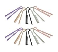 Toyvian 10pcs Shaped Hair Straightening Comb for Women Portable Double-sided Styling Brush with Anti-static Teeth for Smooth Hair Travel-friendly Salon Tool in Colors for Home Barber Use