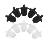 Toyvian 10pcs Silicone Audio Jack Dust Cover Dust Port Caps for Microphone Dvd Amplifier Soft Stoppers in Black and Transparent Protect Electronic Devices From Debris