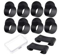 Toyvian 10pcs Silicone Drum Finger Picks and Mallet Brackets Set with Storage Box Black Drum Accessory for Drumstick and Steel Tongue Easy to Use with Excellent Finished Surface