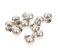 Toyvian 10pcs Silver Hidden Collar Snap Buttons Clothes Safety Buckles Detachable Invisible Press Studs for Women’s Shirts Cardigans, Anti-emptied Brooches Suitable for Clothing