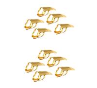 Toyvian 10pcs Stainless Steel Finger Picks for Guitar Ukulele Banjo Durable Plectrums Slide Comfortable Fit Easy to Use Golden Color for Fingerstyle Playing