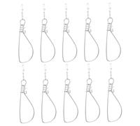 Toyvian 10pcs Stainless Steel Fish Buckles with Spring Lock Fishing Accessories for Alive Fish Control and Secure Handling Medium with American Swivel Practical Outdoor Fishing Gear