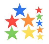 Toyvian 10pcs Star Shaped Directional Carpet Markers for Soccer Basketball Tennis Training Durable Weatherproof Floor Dots for School Activities and Exercise Drills
