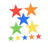 Toyvian 10pcs Star Shaped Floor Markers for Sports Court Accuracy Outdoor Spot Markers for Volleyball Basketball Preschool Classroom and Kindergarten Activities