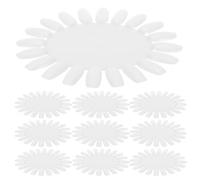Toyvian 10pcs Sunflower Shaped Nail Art Display Wheel Boards with 20 False Tips Each, Sturdy Hard Acrylic Material for Displaying Nail Polish Colour and Art Designs, for Personal Use