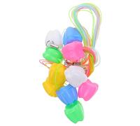 Toyvian 10pcs Teeth Souvenir Storage Box Mini Flower-Shaped Boys and Girls Tooth Holder Keepsake Box for First Lost Container for Boy Girl Memory for Keepsakes