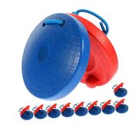 Toyvian 10pcs Traditional Castanets for Boys and Girls Musical Toys for Toddlers Wooden Educational Percussion Instrument for Preschoolers