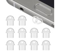Toyvian 10pcs Transparent Dust Plugs for Charging Port, PVC Protective Covers, Compatible with USB-C Devices, 0.39 x 0.39 x 0.19 Inch