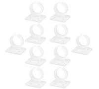 Toyvian 10pcs Universal Mic Stand Clamp and Adjustable Microphone Desk Clip in White Plastic with Firm Grip and Prevents Loosening, for Recording Studios and Meetings