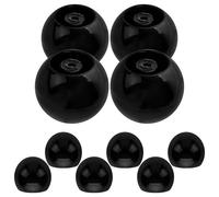 Toyvian 10pcs Universal Pot Lid Knobs Replacement Handle for Pan and Pot Lids, Black Round Pp Material, Prevents Burning Hands with Heat Resistant Lifting Handle, for Kitchen Cookware