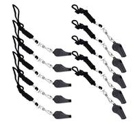 Toyvian 10pcs Whistle for Coaches: Plastic Whistles with Lanyard Loud for Referees Coaches and Teachers Waterproof and Portable Emergency Tools