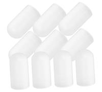 Toyvian 10pcs White Silicone Drumstick Caps for Practice with Balanced Feel and Light Weight, Drumstick Protective Tips for Practicing at Home Or on The Go