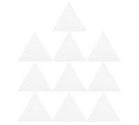 Toyvian 10pcs White Triangle Plastic Canvas Sheets 7.5cm Mesh Fabric for DIY Needlework Embroidery Cross Stitch Crafting Sewing Projects