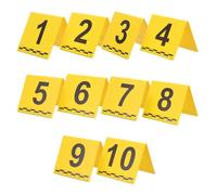 Toyvian 10pcs Yellow Plastic Evidence Identification Markers with High Visibility and Optional Hanging Hole for Professional Investigations and Party Game Props
