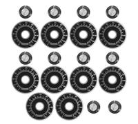 Toyvian 10sets Potentiometer Knobs Scale Discs Inner Hole Screw Type Control Knobs for Guitar and Electric Bass Volume Adjustment Sturdy Metal Replacement Parts for Home Audio Systems