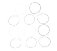 Toyvian 11pcs Silver-plated Nylon Oud Strings Set Alloy Rust Coating Balanced Tension for Warm Tone Replacement Kit for Turkish Arabic Ouds