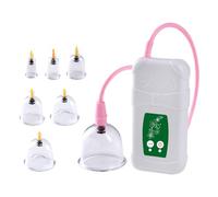 Toyvian 12-Cup Vacuum Cupping Set with Powerful Suction Pump, Body Damp Clearing Therapy Device for Home Use, Suitable for Massage and Wellness Treatment