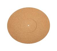 Toyvian 12 Inch Cork Turntable Mat for Vinyl Records and Record Player from Scratching and Easy to Install for Home Using with Orange Colour