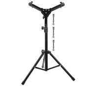 Toyvian 12-inch Foldable Snare Drum Rack Stand Adjustable Alloy Dumb Drum Holder Shelf Black for Indoor Practice