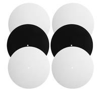 Toyvian 12 Inch Turntable Slipmat Felt Mat Set with 4 White and 2 Black Mats 3mm Thick for Vinyl Records Minimizing Static and Resonance Noise Reduction for Djs and Everyday Listening