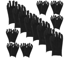 Toyvian 12 Pairs Black Cotton Gloves Thickened Labour Protection Comfortable Hand Gloves Suitable for Industrial Work with Multiple Usages and Sturdy Grip