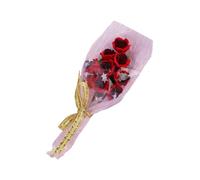 Toyvian 12 Scale Mini Doll House Decoration Red Artificial Bouquet Simulation Flower Ornament Miniature Home Landscape Accessory for Dollhouse Display
