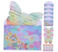 Toyvian 12 Sets German Birthday Invitation Cards with Envelopes and Butterfly Stickers Thick Printed Invitations for Birthday Parties Bridal Showers Anniversaries Graduations European