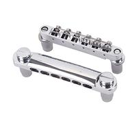 Toyvian 12 String Electric Guitar Bridge and Saddle Set Easy Installation Studs Zinc Alloy Silver