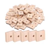 Toyvian 120pcs Natural Wood Bird for Parrots DIY Chewing Blocks for Bird Cage Accessories Safe Wooden Beak Trim for Small Animals and Craft Projects
