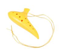 Toyvian 12holes Ocarina Alto Instrument Washable Chinese Flute for Boy Girl and Beginners Yellow Design for Easy Cleaning and Maintenance
