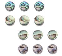 Toyvian 12pcs Abalone Fret Dots 6mm Natural Shell Inlay for Ukulele Banjo with Improved Visual Guidance