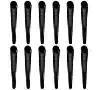 Toyvian 12pcs Acrylic Hair Clips for Women Lightweight Duckbill Hairdressing Clips with Simple Design, No Hair Kinks or Dents, for Home DIY and Perm Styling