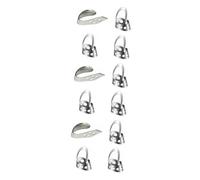 Toyvian 12pcs Adjustable Thumbpick Plectrum Stainless Steel Stringed Instrument Pick for Banjo and Guitar Comfortable Grip for Fingers Essential Guitar Supplies Parts