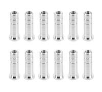 Toyvian 12pcs Aluminum Arrow Inserts for 6mm Shafts with Threaded Base, Lightweight and Noise Dampening Arrow Shaft Inserts for Archery Practice and Competition Training