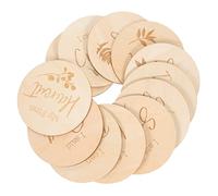 Toyvian 12pcs Cards Wooden Monthly Growth Discs for Newborn Photo Props Smooth Finish Capture Precious Moments