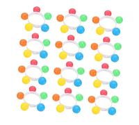 Toyvian 12pcs Colorful Boy Girl Wrist Band Jingle Bells Rattle Bracelet Toys Fun Sound-making Accessory for Boy Girl for Parties and Educational Play