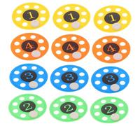 Toyvian 12pcs Colorful Flying Discs Pool Sinking for Swimming Pool Treasure Hunt Educational Training Promote Hand Eye Coordination Outdoor Summer Beach Party