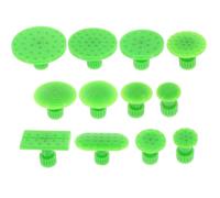 Toyvian 12pcs Dent Puller Tabs Plastic Suction Cups Car Dent Removal Kit Reusable Tool for Auto Sheet Metal Repair