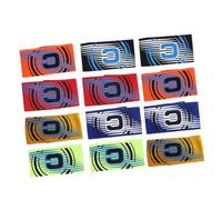 Toyvian 12pcs Elastic Captain Armband for Soccer Football High Visibility Sports C Bands for Adults and Youths Lightweight Snug Fit Wristbands in Red Blue Black Fluorescent Green Orange