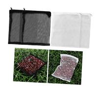 Toyvian 12PCS Fish Tank Mesh Filter Media Bags with Zipper Closure Durable Aquarium Filter Bags for Garden Ponds White Black Suitable for Phosphate and Nitrate Removers