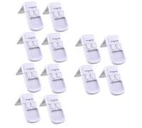 Toyvian 12pcs for Cabinets Childproof Right Angle Latches for Refrigerator Microwave Oven Easy Install No Tools Required