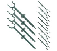 Toyvian 12pcs Garden Hose Guide Stakes for Outdoor Use Sturdy Plastic Hose Support Brackets 19x4x0.8cm Prevent Kinks and Protect for Flower Beds and Lawn Watering