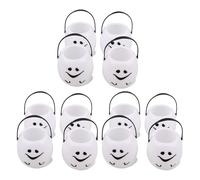 Toyvian 12pcs Ghost Candy Bucket Plastic Halloween Treat Container for Snack Jar Halloween Party Favor Decorations Great for Items and Candy Storage