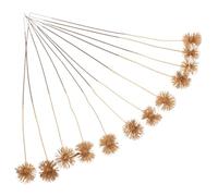 Toyvian 12pcs Gold Artificial Christmas Picks Eucalyptus Branches Glitter Small Ball Accents for Wreath Making and Farmhouse Table Centerpieces Holiday Decorations