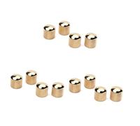 Toyvian 12pcs Gold Dome Knobs for Guitar Bass Volume Control Designed for Solid Shaft Potentiometers Easy to Install Fits Models