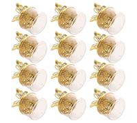 Toyvian 12pcs Gold Wedding Favor Boxes round Base Electroplated Butterfly Candy Boxes for Bridal Shower Small Decorative Candy for Wedding Table