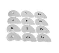 Toyvian 12pcs Golf Iron Covers Set Durable PU Golf Club Guards for Fairway Woods Drivers Hybrids Easy Installation Protection for Men and Women Golfers
