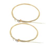 Toyvian 12pcs Guitar Strings Rust Made of Brass Suitable for Folk Guitar for Easy Replacement Parts