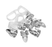 Toyvian 12pcs Guitar Thumb and Finger Picks Set Metal Index with White Celluloid Thumb Plectrums Versatile Banjo Bass Ukulele Acoustic Accessories for Performance